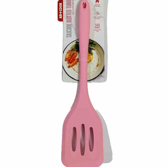AR Cook Kitchen Utensils Retro Pink Silicone Set Turner Spoon Mitts Scooper - Picture 4 of 7